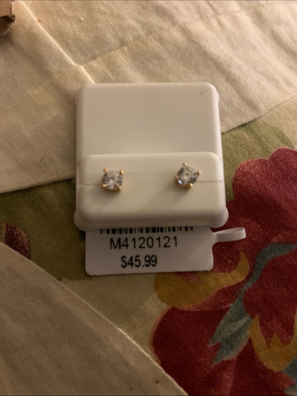 Gold-Tone Clear Crystal Stud Earrings - Classic Women's Jewelry